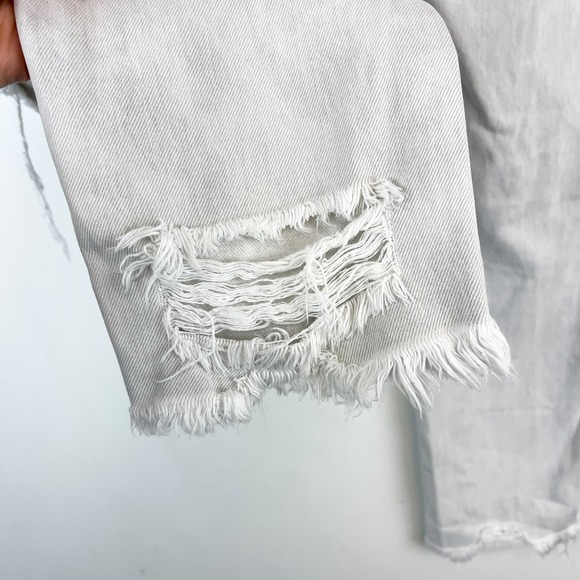 Vervet Womens (25) Rigid Mom Jeans Distressed High Rise 27" Gray Cotton - Picture 8 of 12